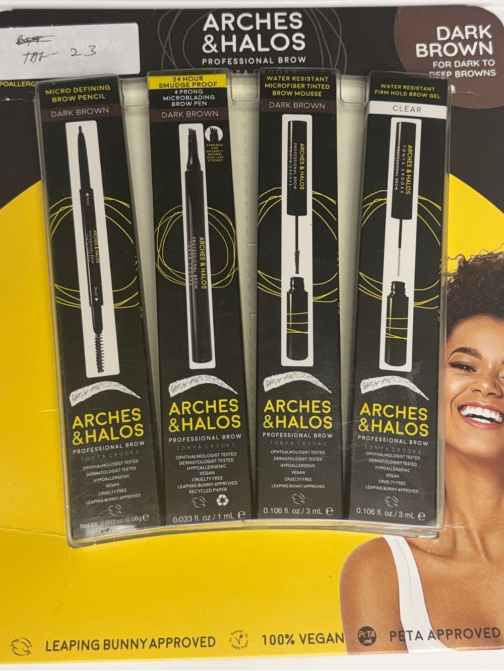 Arches & Halos Tonya Crooks Professional Brow Pencil Pen Mousse Gel Dark Brown